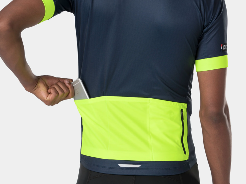 Bontrager Circuit LTD Short Sleeve Jersey in Deep Dark Blue/Yellow Small-2